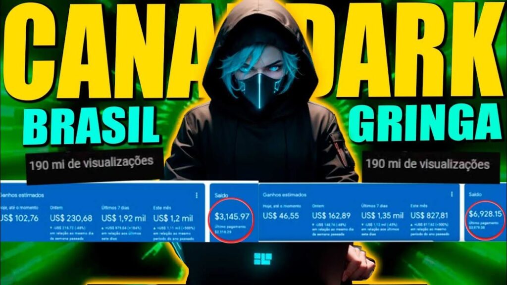 Canal Dark na gringa para ganhar mais SÓ COM VISUALIZAÇÕES