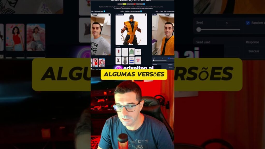 IA Para experimentar Roupas