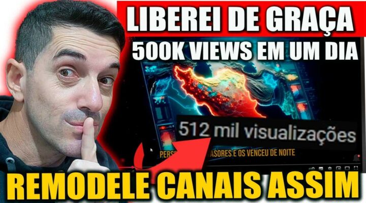LIBEREI de GRAÇA ferramenta para REMODELAR CANAL viral com 500k em um dia
