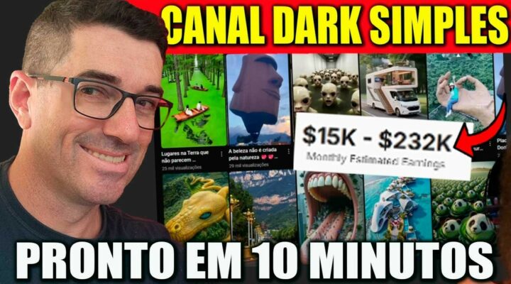Como criar um CANAL DARK | $232 MIL DÓLARES | Como ganhar dinheiro FÁCIL com shorts
